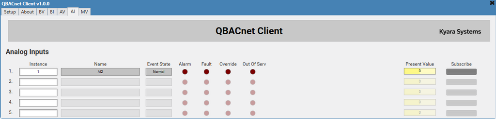 QBACnet Client - 20 Objects