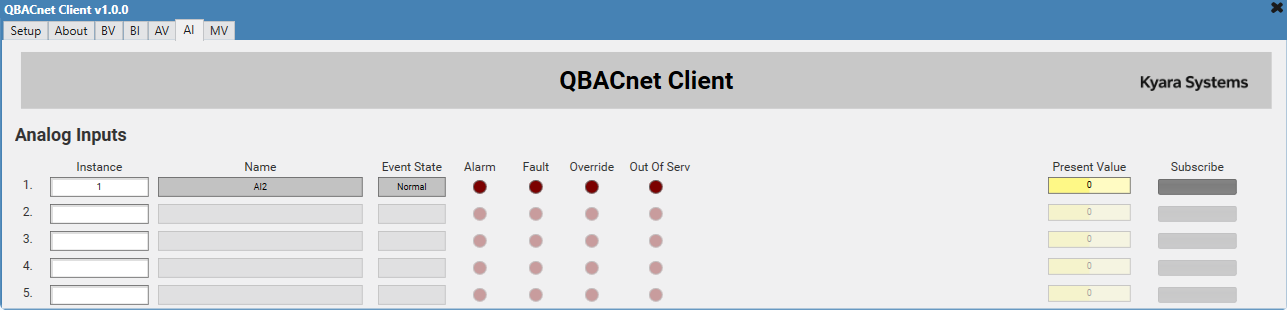 QBACnet Client - 20 Objects
