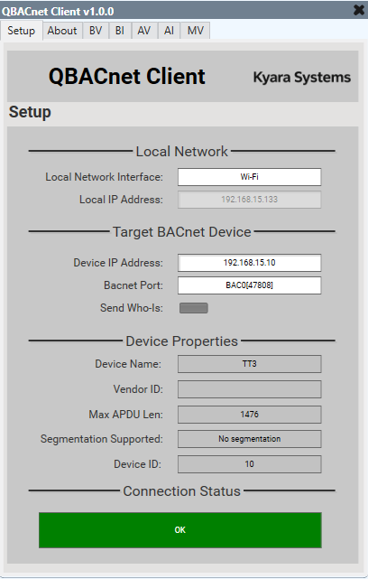 QBACnet Client - 20 Objects